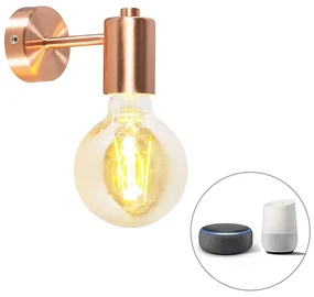 Inteligentná nástenná lampa Art Deco medená vrátane žiarovky G95 WiFi - Facil