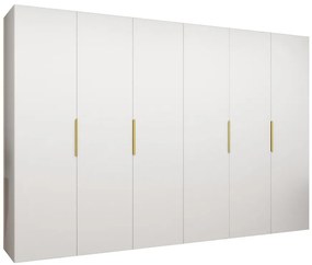 Skriňa Marbella I 300 biela/zlatá