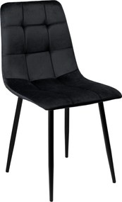 Čierna čalúnená stolička DENVER