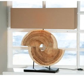 Veľká béžová stolná lampa metro štýl