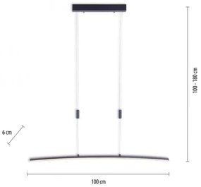 Paul Neuhaus 2530-13 - LED Stmievateľný luster na lanku JANINA LED/27W/230V