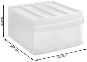 L - Zásuvka, úložný box výsuvný, transparentný Rotho SYSTEMIX