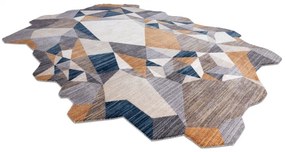 Moderný koberec TINE 75419A Mozaika,  sivo/ žltý