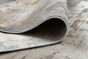 Moderný koberec LUCE 74 Dlažba tehla vintage - Štrukturálny sivá / horčica Veľkosť: 134x190 cm
