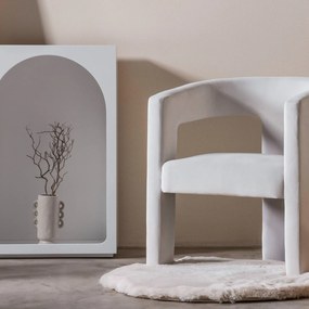 Designové křeslo LORY samet světle béžové