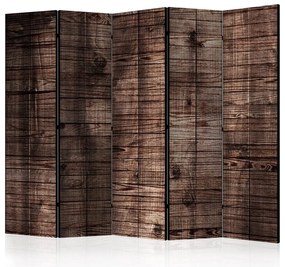 Artgeist Paraván - Dark Brown Boards [Room Dividers]
