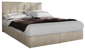 Manželská posteľ  Boxspring 140 cm Porto (béžová) (s matracom a úložným priestorom). Akcia -21%. Vlastná spoľahlivá doprava až k Vám domov. 1047302