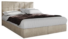Manželská posteľ Boxspring 140 cm Porto Comfort (béžová) (s matracom a úložným priestorom). Vlastná spoľahlivá doprava až k Vám domov. 1056297