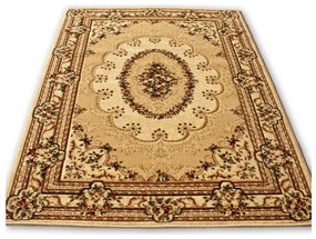Kusový koberec klasický vzor béžový . 140x190cm