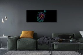 Obraz canvas poznámky farebné gitary 125x50 cm
