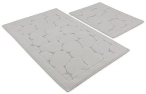 SADA 2x Kúpeľňová predložka LINO 60/100 cm béžová