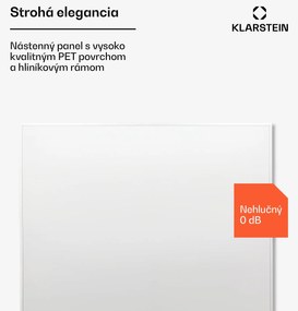Klarstein Wonderwall 1200 Smart, infračervený ohrievač, 100 x 120 cm, 1200 W, týždenný časovač, IP24, biely