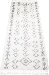 TA Koberec G940A KRÉMOVÁ/TMAVOSIVÁ BOHO Rozmer: 100x400 cm