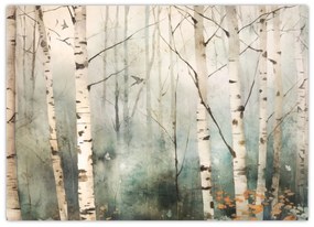 Obraz - Kresba lesného vzoru (70x50 cm)