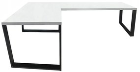 Písací Stôl Roh. Loft Top Biely 202x136x2,8 Model 0