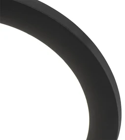 Stropné svietidlo čierne 22,5 cm okrúhle vrátane LED 3-stupňové stmievateľné - Steve