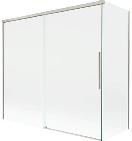 Mexen Rox, 2-krídlová posuvná vaňová zástena 170 + 75 x 150 cm, 8mm číre sklo, oceľový profil, 8C9-170-075-97-00