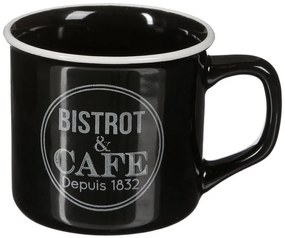Vintage hrnček "Bistrot & Café" 140ml, 4 farebné varianty