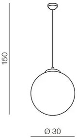 Kovový luster biele Ball 30