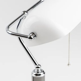 Brilagi - Stolová lampa BANK OFFICE 1xE27/60W/230V čierna/strieborná/biela