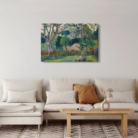 Obraz - Paul Gauguin, Te raau rahi (The Big Tree), reprodukcia (90x60 cm)