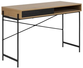 Písací stôl Angus divoký dub wotan/čierny