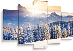 Obraz - Horská krajina v zime (150x105 cm)