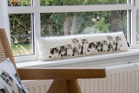 Biely bavlnený dlhý vankúš s mačiatkami Kittens - 90*20*10cm
