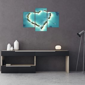 Obraz - Ostrovy srdce (90x60 cm)