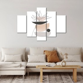 Obraz - Line art kvety N⁰1 (150x105 cm)