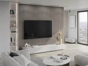 Mexen Lam-F, akustické stenové lamely 275 × 30 cm, plstený podklad 8 mm, technická dyha, dub popolavý, S105-275307-3015-005