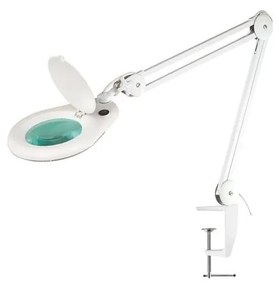 LED Stolná lampa s lupou LED/9W/230V biela