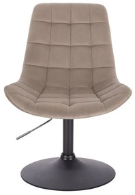 LuxuryForm DESIGN Stolička PARIS VELUR na čiernom tanieri - latte