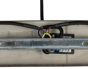 Závesné svietidlo v štýle Art Deco mosadz s zeleným sklom 3-svetlo - Pallon