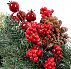 Vianočný veniec Berry and pinecone červená, 45 x 10 x 39 cm