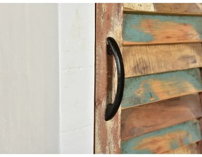 furniture-nabytek.cz - Masívna kúpeľňová nástenná skrinka Perth z recyklovaného dreva, lakovaná, biela / farebná
