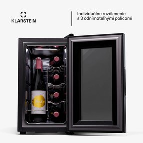 Klarstein Shiraz 8 Uno, vertikálna chladnička na víno, 8 fliaš, 8 - 18 °C, dotykové ovládanie