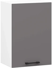 Závěsná kuchyňská skříňka OLIVIE 40x58 cm matná bílá/matná grafitově šedá