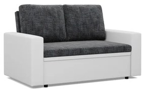 Dvojmiestna pohovka LUNA rozkladacia, tmavosivá / biela