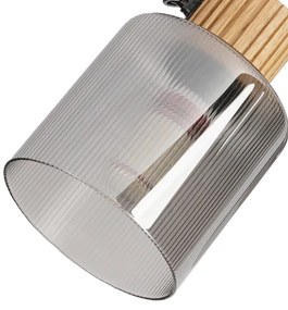 Brilagi - Bodové svietidlo HYGGE 4xE14/15W/230V kaučukovník/dymové