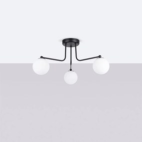 Čierno-biele stropné svietidlo Beam – Sollux