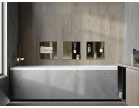 Mexen X-Wall-NR, polička na zapustenie pod obklad bez goliera 30 x 30 cm, zlatá lesklá, 1951303010S