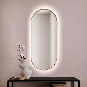 Zrkadlo Ambient LED Slim Copper Rozmer: 40x105 cm