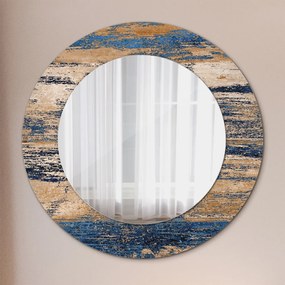 Abstraktné drevo Okrúhle zrkadlo s motívom