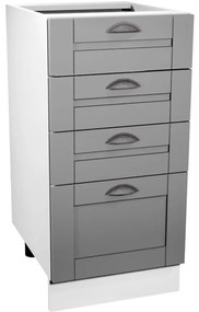 Kuchynská skrinka Linea D40S4 grey