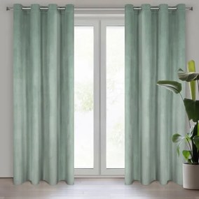 Luxusný velúrový záves v jemnej mentolovej farbe Šírka: 140 cm | Dĺžka: 250 cm