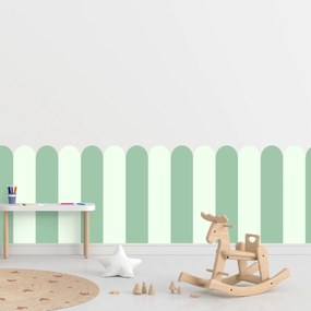 PIPPER. Textilná samolepiaca tapeta - Oblúk - Mätová farba Farba: Kombinácia, Veľkosť: 80 cm