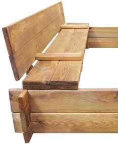 vidaXL Pieskovisko, impregnované drevo, štvorcové-