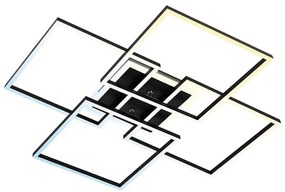 Brilo - LED stmievateľné stropné svietidlo FRAME 50W/230V Wi-Fi Tuya + diaľkové ovládanie 72,4x72,4cm čierne