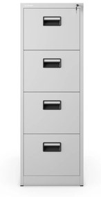 Kovová kartotéka, 4 zásuvky SARA V4, 460 x 1320 x 620 mm, šedá